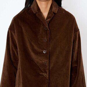 Album di Famiglia Velvet Loose Blazer / Jacket in Coffee, size small, NWT